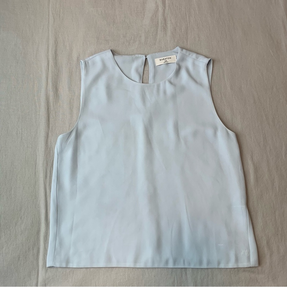 Babaton light blue tank top size XXS